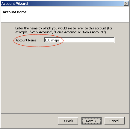 Thunderbird Account Wizard Account Name